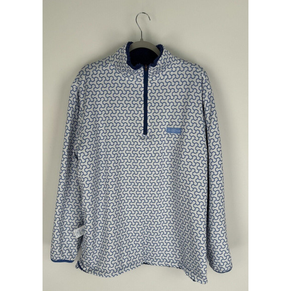 USA Palm Mens Reversible Shaggy Ocean Fleece Tribe 2.0 1/4 Zip Size Large NWT - Picture 2 of 9